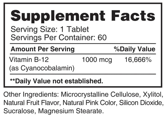Vitamin B12 Sublingual 1000mcg