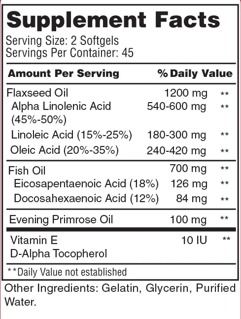 Triple Omega 3,6,9 with Flaxseed, Evening Primrose Oil & Fish Oi