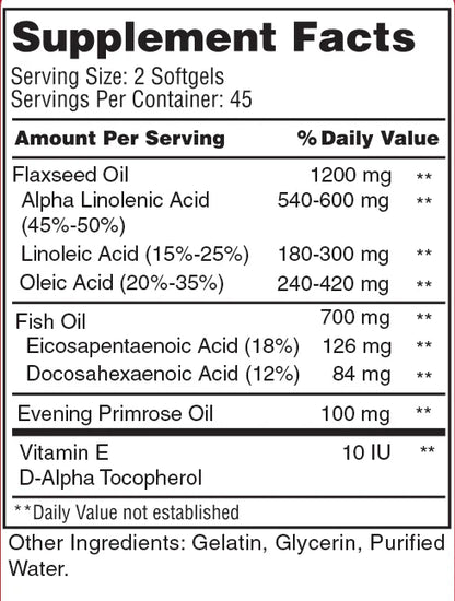 Triple Omega 3,6,9 with Flaxseed, Evening Primrose Oil & Fish Oi