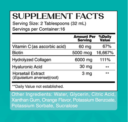 Liquid Collagen 6000 with Biotin