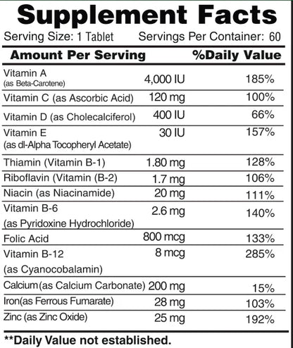 Prenatal Multivitamin for Pregnancy and Breastfeeding