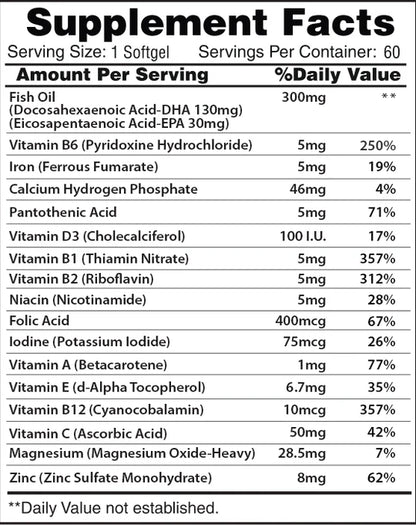 Prenatal with DHA Prenatal Multivitamin Softgel