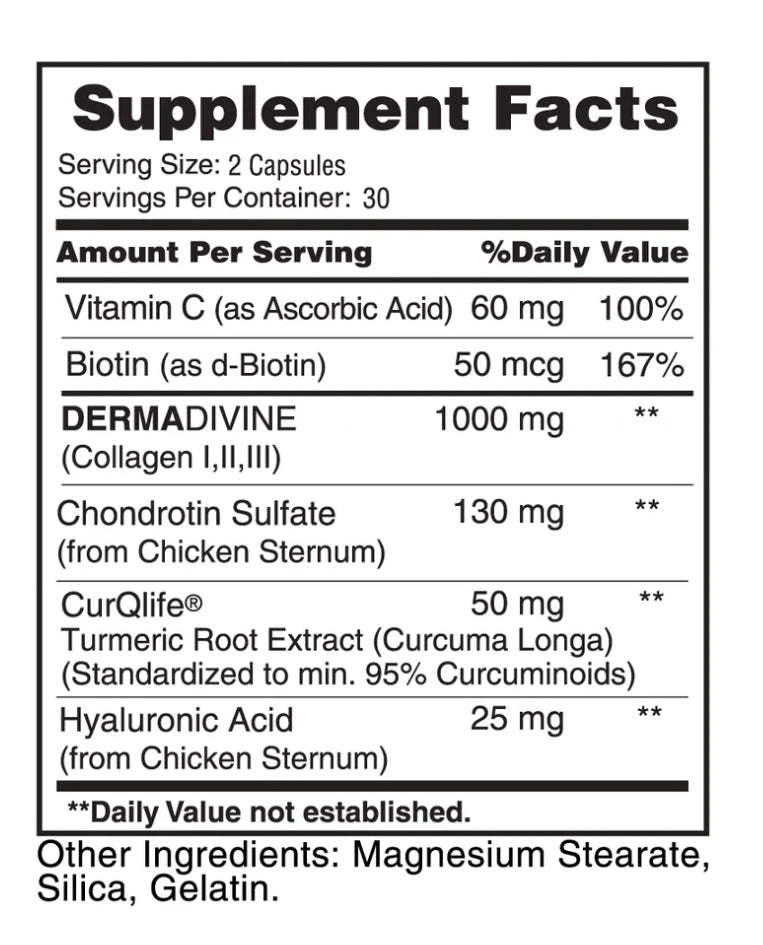 Derma Divine Collagen Skin Shield with Collagen Types I,II,III