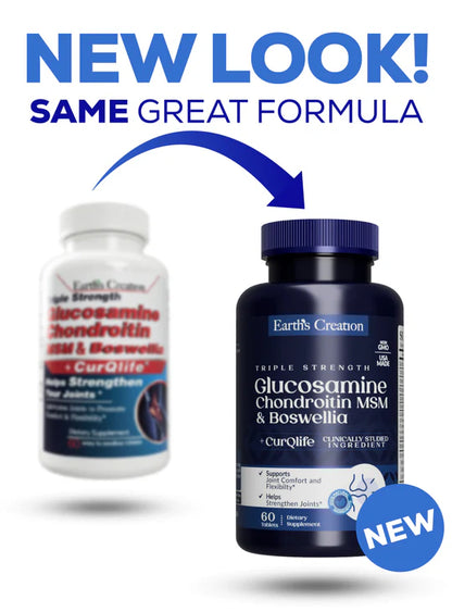 Triple Strength Glucosamine Chondroitin MSM + CurQLife®
