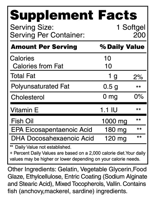 Omega 3 - Fish Oil 1000mg