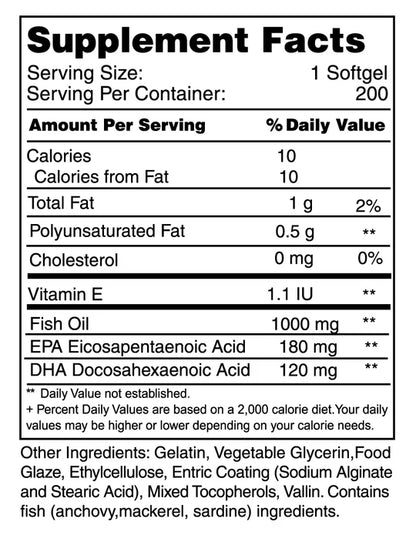 Omega 3 - Fish Oil 1000mg