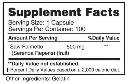 Saw Palmetto 500mg