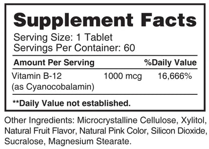 Vitamin B12 Sublingual 1000mcg