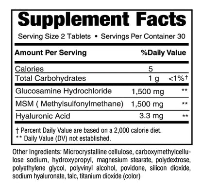 Glucosamine, Chondroitin + Hyaluronic Acid